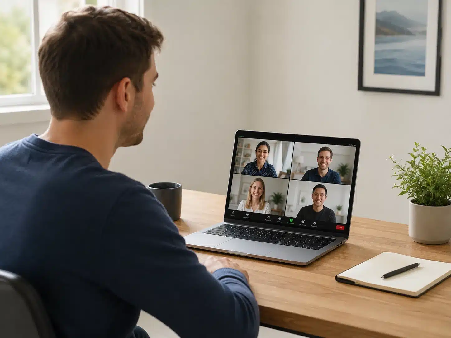 Live online training on a laptop via Zoom