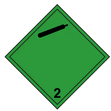 Class 2 gases hazard placard